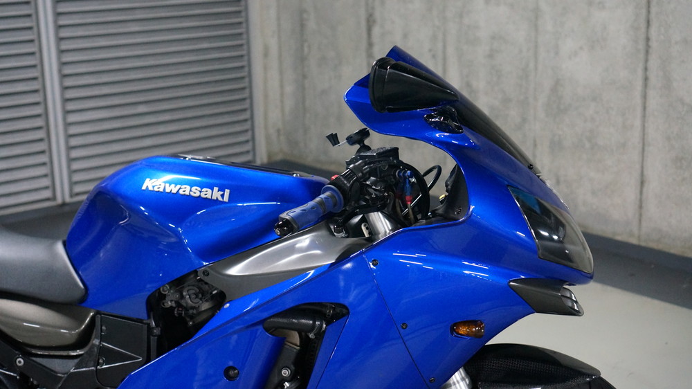 もも カワサキ ZX-12R 51，531km B4 青 ゲイルスピード、ETC、ナビ付
